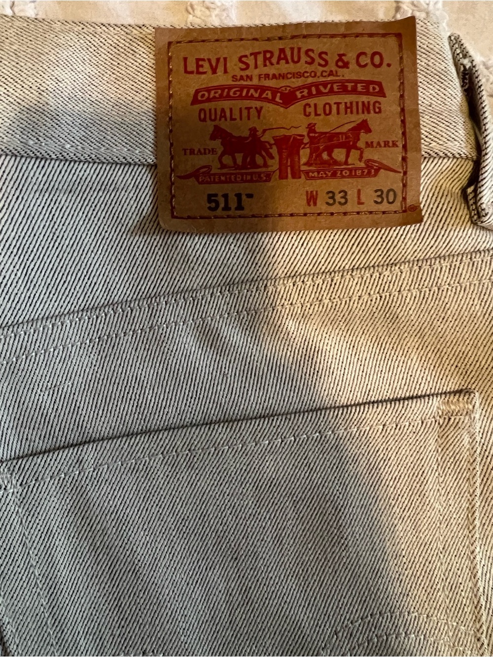 Levi's Straight Jeans Beige - Picture 4 of 5